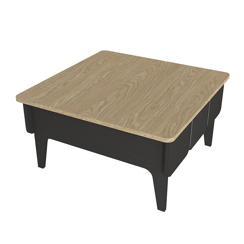 Τραπεζάκι σαλονιού Pedro  χρώμα ανθρακί - rota oak 73,2x73,2x38,6εκ.