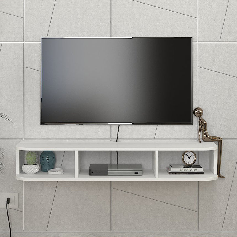 Έπιπλο τηλεόρασης επιτοίχιο Bask  με LED χρώμα λευκό 120x29,6x19,2εκ.