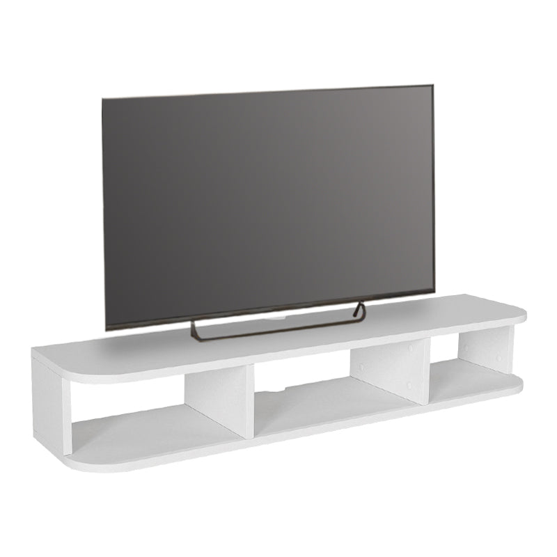 Έπιπλο τηλεόρασης επιτοίχιο Bask  με LED χρώμα λευκό 120x29,6x19,2εκ.