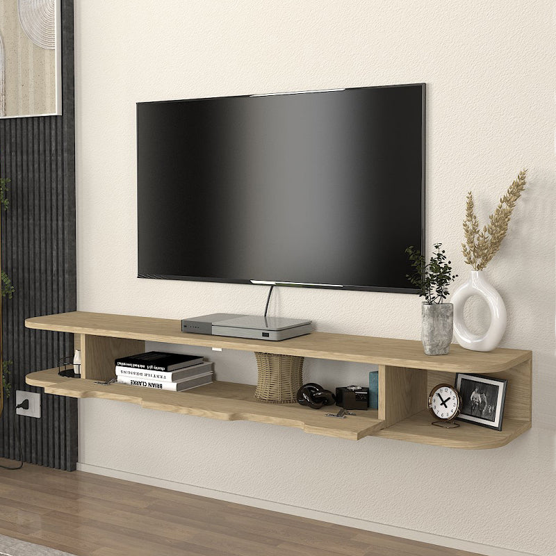 Έπιπλο τηλεόρασης επιτοίχιο Noland  με LED χρώμα rota oak 150x35x19,2εκ.