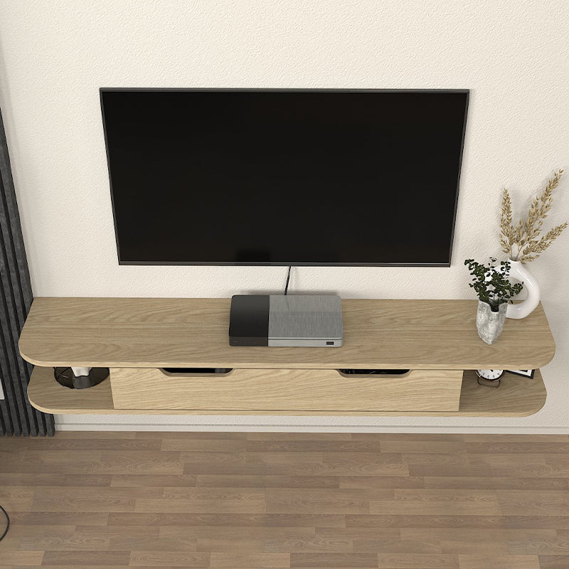 Έπιπλο τηλεόρασης επιτοίχιο Noland  με LED χρώμα rota oak 150x35x19,2εκ.