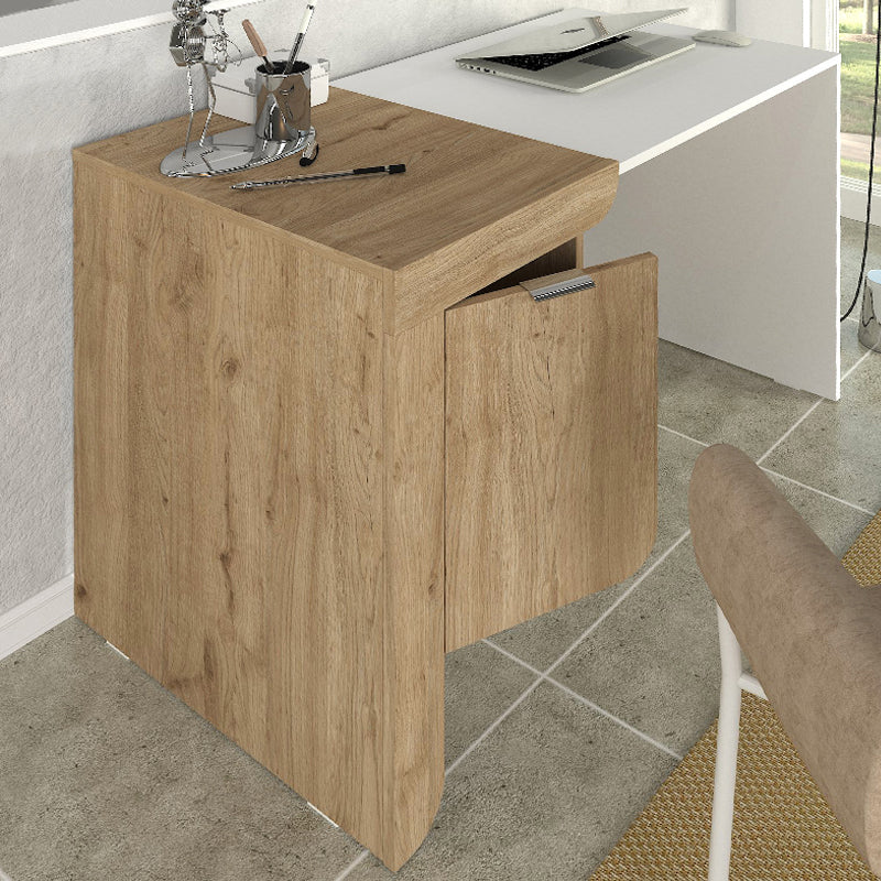 Γραφείο εργασίας Dario  χρώμα sepet oak - λευκό 120x60x73,2εκ.