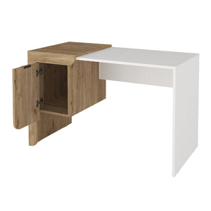 Γραφείο εργασίας Dario  χρώμα sepet oak - λευκό 120x60x73,2εκ.