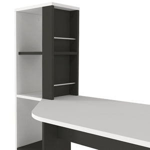 Γραφείο εργασίας Gemini  χρώμα ανθρακί - λευκό 121,8x59,6x131,8εκ.