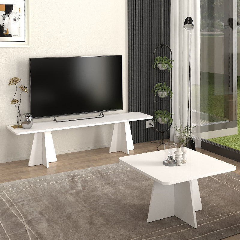 Τραπεζάκι σαλονιού Sugar  χρώμα λευκό 60x60x36,8εκ.