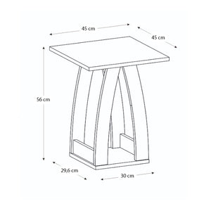 Τραπεζάκι βοηθητικό - Κομοδίνο Deros  χρώμα sepet oak 45x45x56εκ.