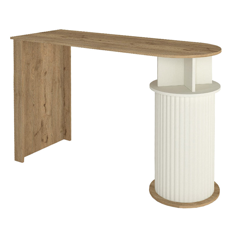 Τραπέζι μπαρ Bohema  χρώμα sepet oak - ivory 150x51,6x101,8εκ.