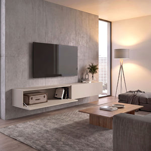 Έπιπλο τηλεόρασης επιτοίχιο Espanse  χρώμα sandstone 241,8x31,7x30εκ.