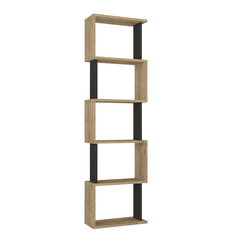 Βιβλιοθήκη Alvina  χρώμα sapphire oak - ανθρακί 45x19,6x158,8εκ. - Pakobazaar