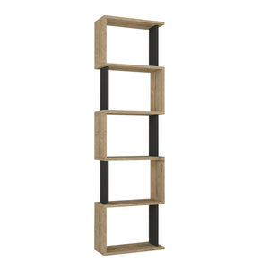 Βιβλιοθήκη Alvina  χρώμα sapphire oak - ανθρακί 45x19,6x158,8εκ. - Pakobazaar