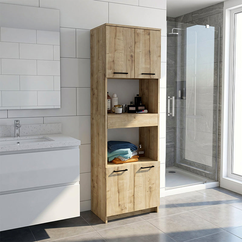 Ντουλάπι κουζίνας - μπάνιου Alvento  χρώμα sapphire oak 60x42x180εκ. - Pakobazaar