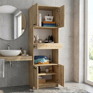 Ντουλάπι κουζίνας - μπάνιου Alvento  χρώμα sapphire oak 60x42x180εκ. - Pakobazaar