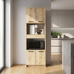 Ντουλάπι κουζίνας - μπάνιου Alvento  χρώμα sapphire oak 60x42x180εκ. - Pakobazaar