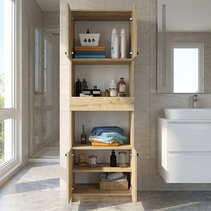 Ντουλάπι κουζίνας - μπάνιου Alvento  χρώμα sapphire oak 60x42x180εκ. - Pakobazaar