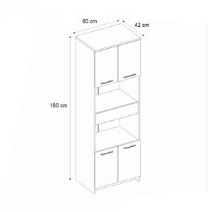 Ντουλάπι κουζίνας - μπάνιου Alvento  χρώμα sapphire oak 60x42x180εκ. - Pakobazaar