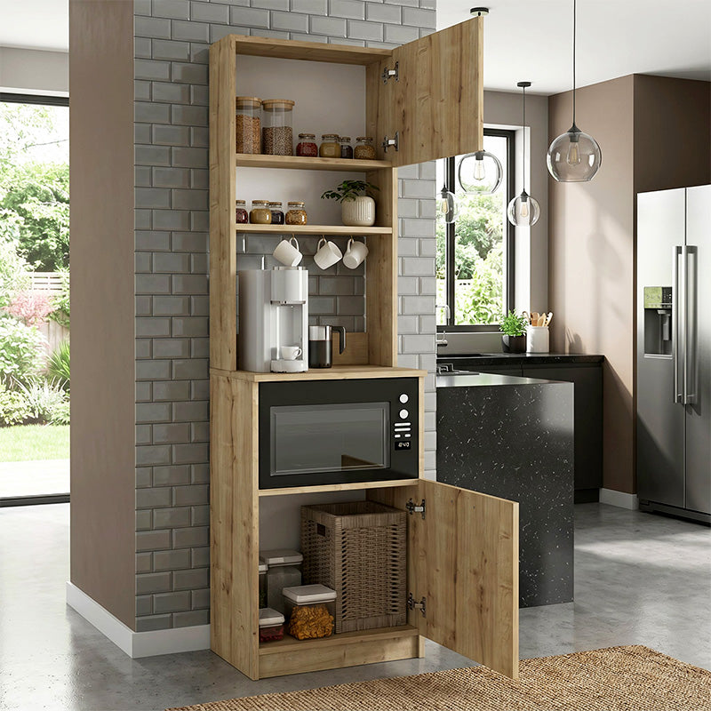 Έπιπλο κουζίνας Tuco 1  χρώμα sapphire oak 53,8x40x180εκ. - Pakobazaar