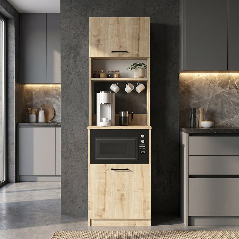 Έπιπλο κουζίνας Tuco 1  χρώμα sapphire oak 53,8x40x180εκ. - Pakobazaar