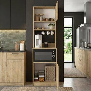 Έπιπλο κουζίνας Tuco 1  χρώμα sapphire oak 53,8x40x180εκ. - Pakobazaar