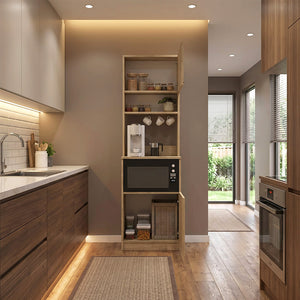 Έπιπλο κουζίνας Tuco 1  χρώμα sapphire oak 53,8x40x180εκ. - Pakobazaar