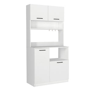 Έπιπλο κουζίνας Tuco 2  χρώμα λευκό 90x40x180εκ. - Pakobazaar