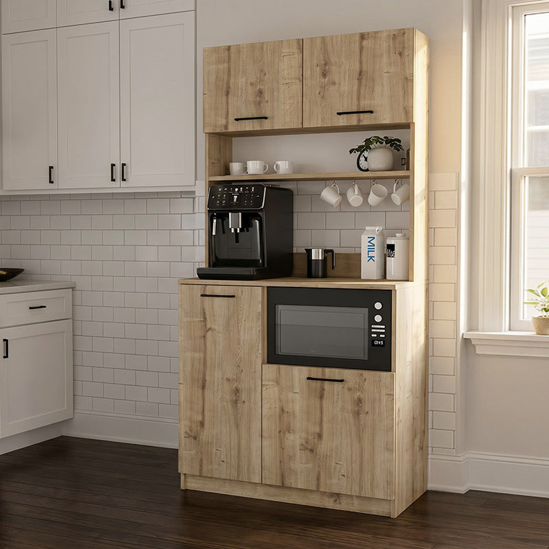 Έπιπλο κουζίνας Tuco 2  χρώμα sapphire oak 90x40x180εκ. - Pakobazaar