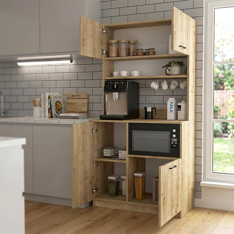 Έπιπλο κουζίνας Tuco 2  χρώμα sapphire oak 90x40x180εκ. - Pakobazaar
