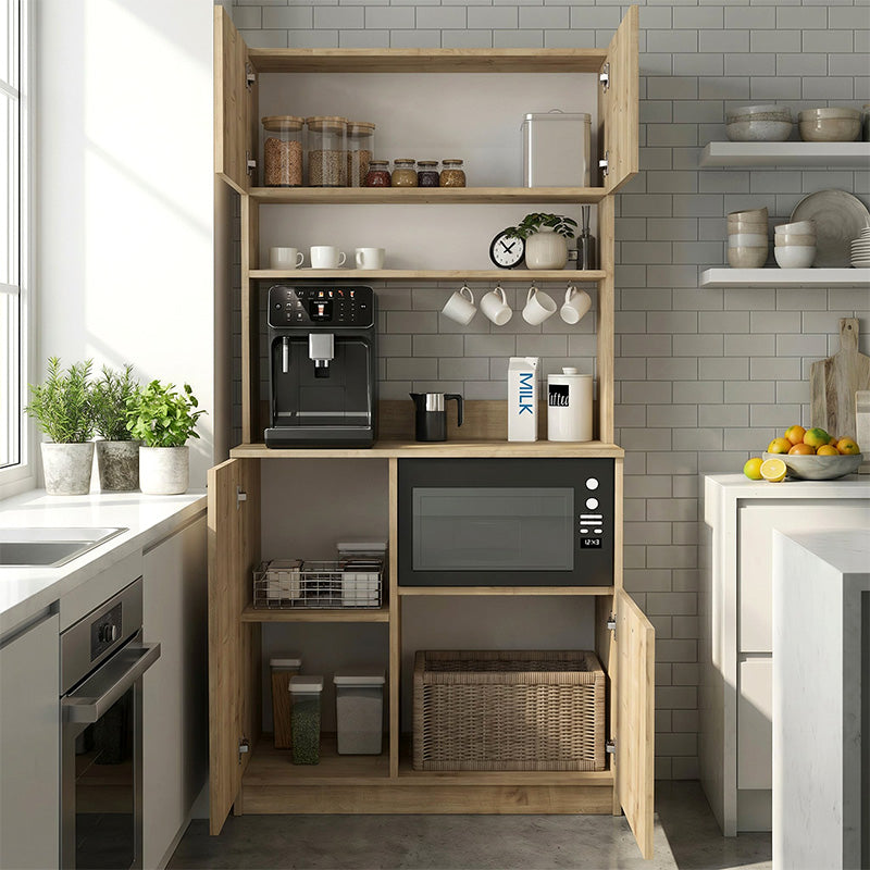 Έπιπλο κουζίνας Tuco 2  χρώμα sapphire oak 90x40x180εκ. - Pakobazaar