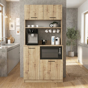 Έπιπλο κουζίνας Tuco 2  χρώμα sapphire oak 90x40x180εκ. - Pakobazaar