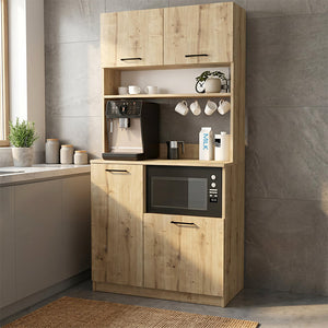 Έπιπλο κουζίνας Tuco 2  χρώμα sapphire oak 90x40x180εκ. - Pakobazaar