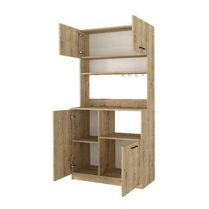 Έπιπλο κουζίνας Tuco 2  χρώμα sapphire oak 90x40x180εκ. - Pakobazaar