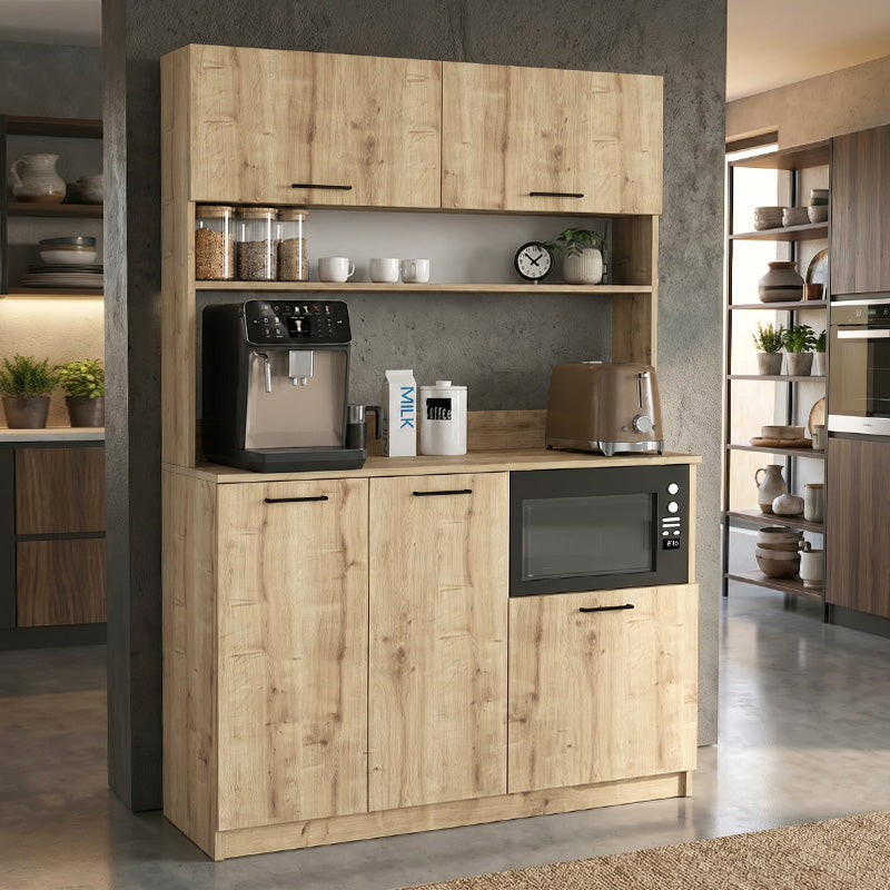Έπιπλο κουζίνας Tuco 3  χρώμα sapphire oak 123,8x40x180εκ. - Pakobazaar
