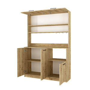 Έπιπλο κουζίνας Tuco 3  χρώμα sapphire oak 123,8x40x180εκ. - Pakobazaar