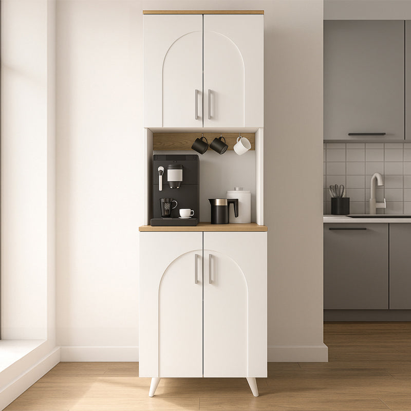 Έπιπλο κουζίνας Kalira 2  χρώμα λευκό - rota oak 60x40x196εκ.