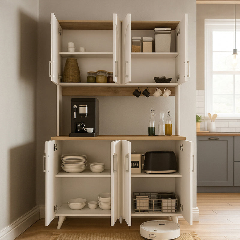 Έπιπλο κουζίνας Kalira 4  χρώμα λευκό - rota oak 120x40x196εκ. - Pakobazaar