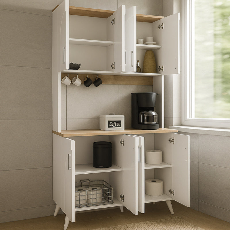Έπιπλο κουζίνας Kalira 4  χρώμα λευκό - rota oak 120x40x196εκ. - Pakobazaar