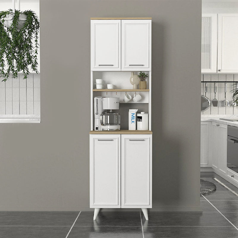Έπιπλο κουζίνας Potter 2  χρώμα λευκό - rota oak 60x40x196,1εκ.