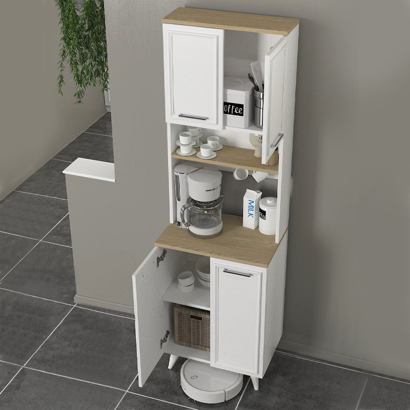 Έπιπλο κουζίνας Potter 2  χρώμα λευκό - rota oak 60x40x196,1εκ.