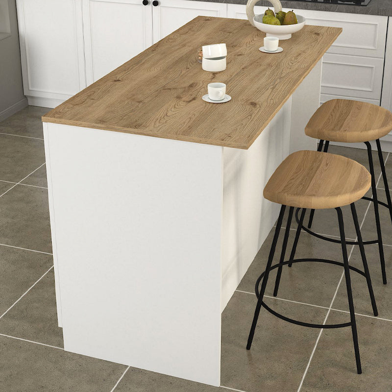 Τραπέζι - Πάγκος κουζίνας Peres  χρώμα λευκό - sepet oak 150x70x91,8εκ.