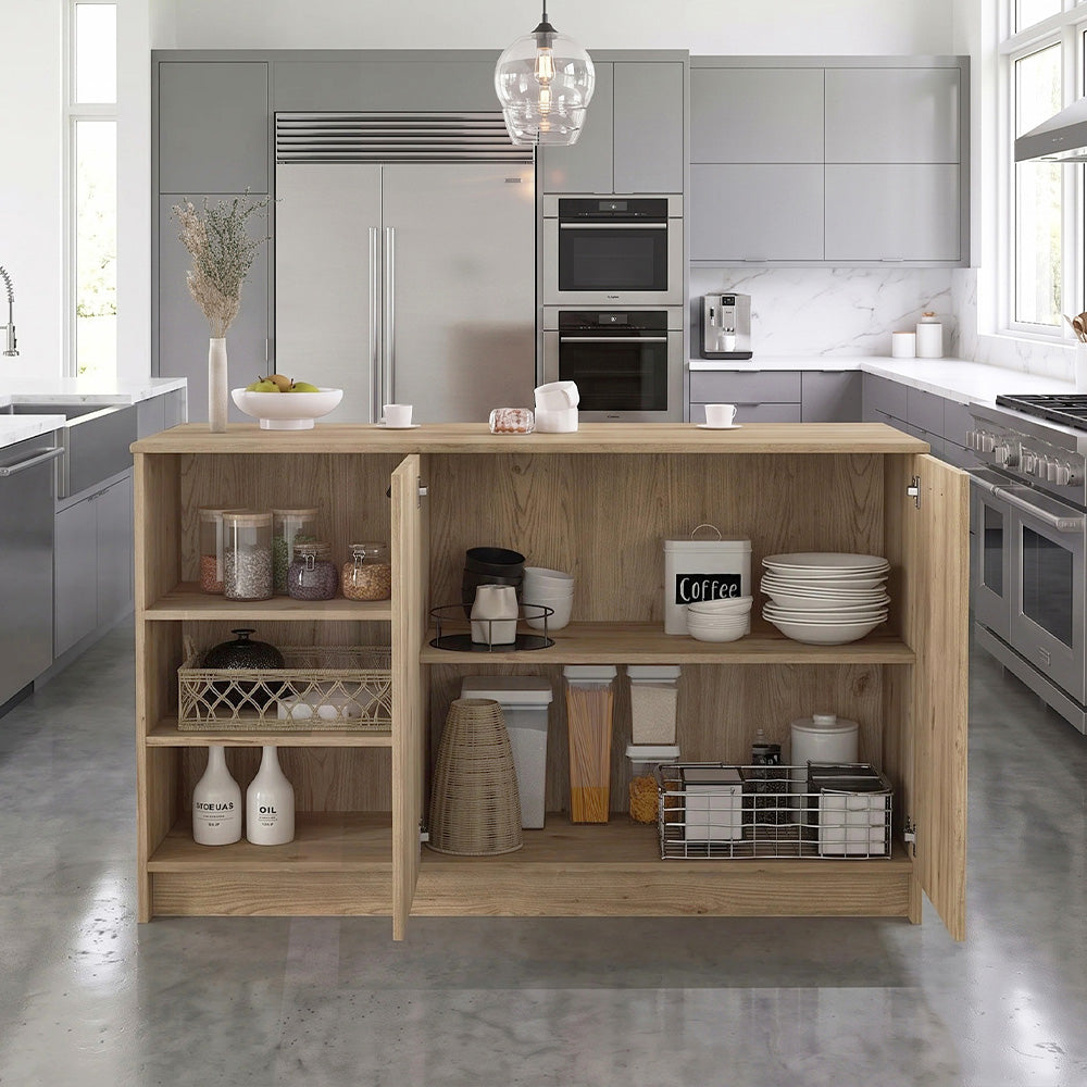 Τραπέζι - Πάγκος κουζίνας Peres  χρώμα sepet oak 150x70x91,8εκ.