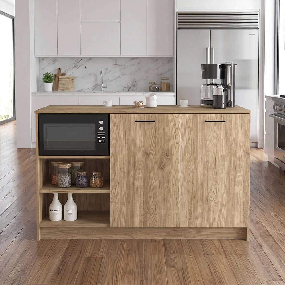 Τραπέζι - Πάγκος κουζίνας Peres  χρώμα sepet oak 150x70x91,8εκ.