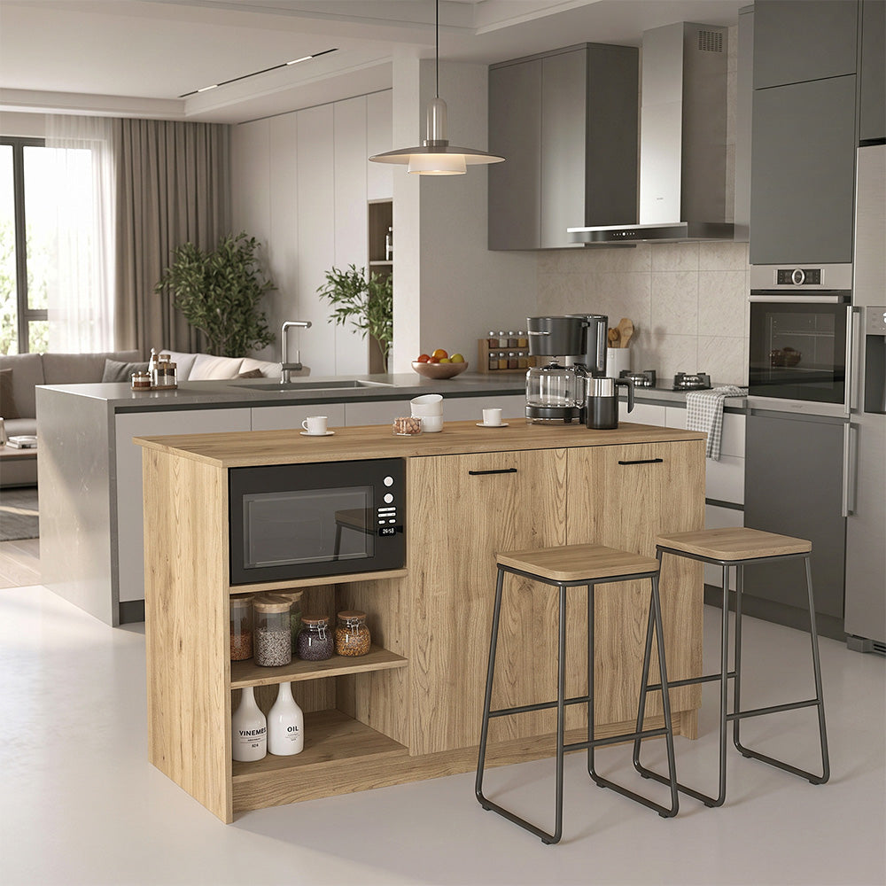 Τραπέζι - Πάγκος κουζίνας Peres  χρώμα sepet oak 150x70x91,8εκ.