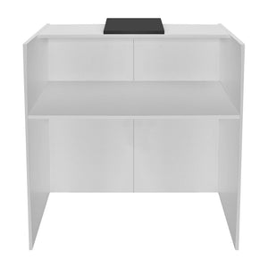 Γραφείο υποδοχής - reception Hola  χρώμα λευκό - ανθρακί 93,6x45,2x110,3εκ. - Pakobazaar