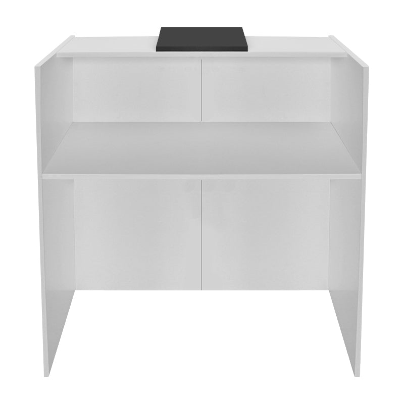 Γραφείο υποδοχής - reception Hola  χρώμα λευκό - ανθρακί 93,6x45,2x110,3εκ. - Pakobazaar