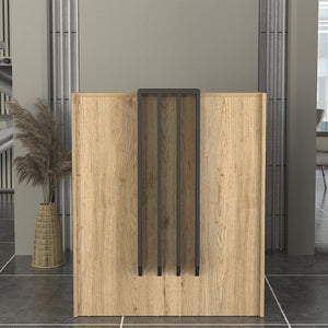 Γραφείο υποδοχής - reception Hola  χρώμα sepet oak - ανθρακί 93,6x45,2x110,3εκ.