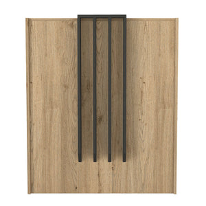 Γραφείο υποδοχής - reception Hola  χρώμα sepet oak - ανθρακί 93,6x45,2x110,3εκ.