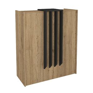 Γραφείο υποδοχής - reception Hola  χρώμα sepet oak - ανθρακί 93,6x45,2x110,3εκ.