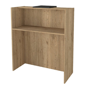 Γραφείο υποδοχής - reception Hola  χρώμα sepet oak - ανθρακί 93,6x45,2x110,3εκ.