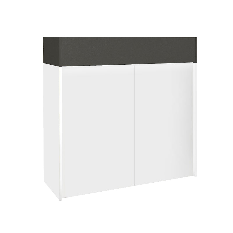 Γραφείο υποδοχής - reception Wilko  με LED χρώμα λευκό - ανθρακί 113,6x42x110εκ.