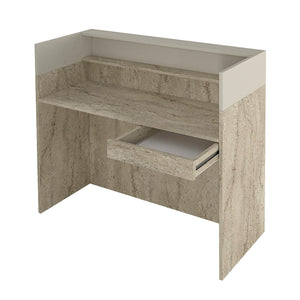 Γραφείο υποδοχής - reception Wilko  με LED χρώμα travertine - sandstone 113,6x42x110εκ. - Pakobazaar