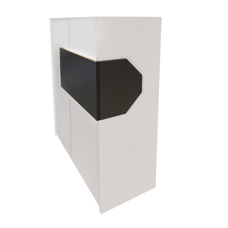 Γραφείο υποδοχής - reception Aloha  με LED χρώμα λευκό - ανθρακί 95,5x40x110,3εκ.